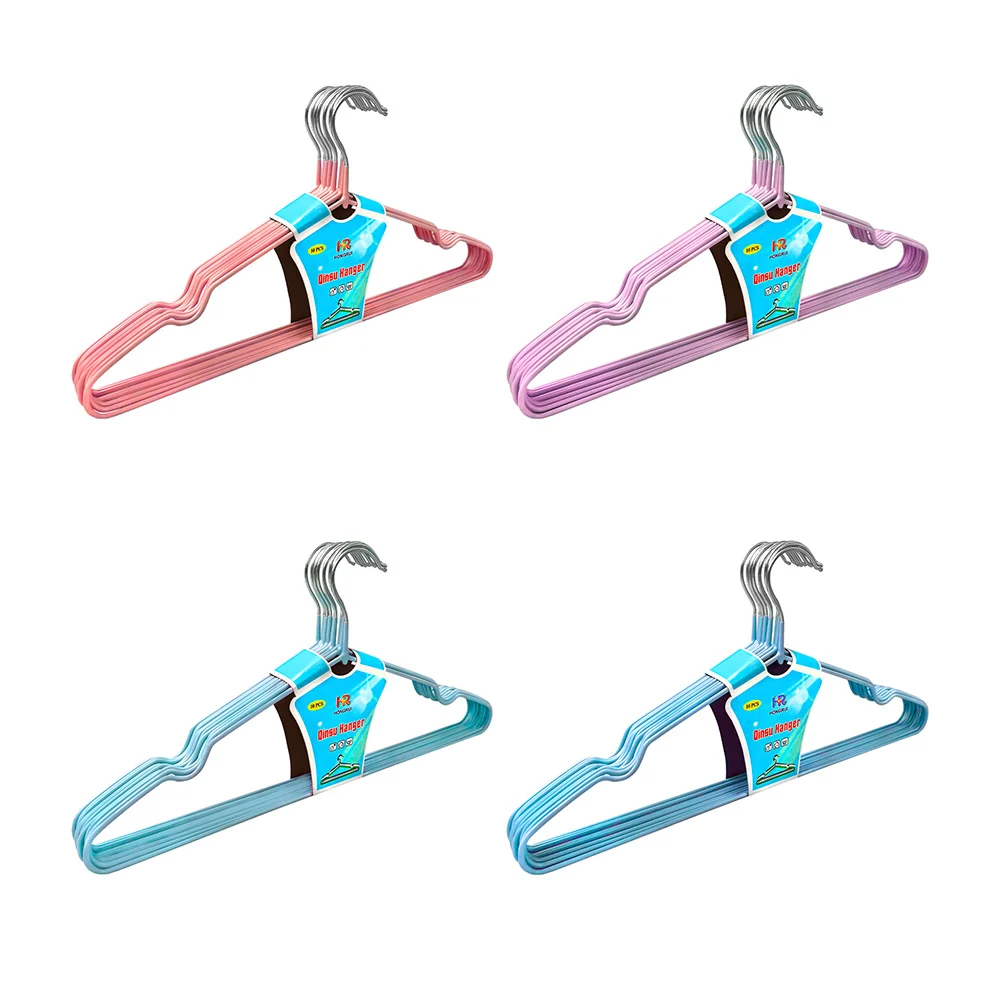 Paquete de 10 ganchos metálicos, con cubierta de plástico, variedad de colores / ro-wj503 / hanger / p-11365