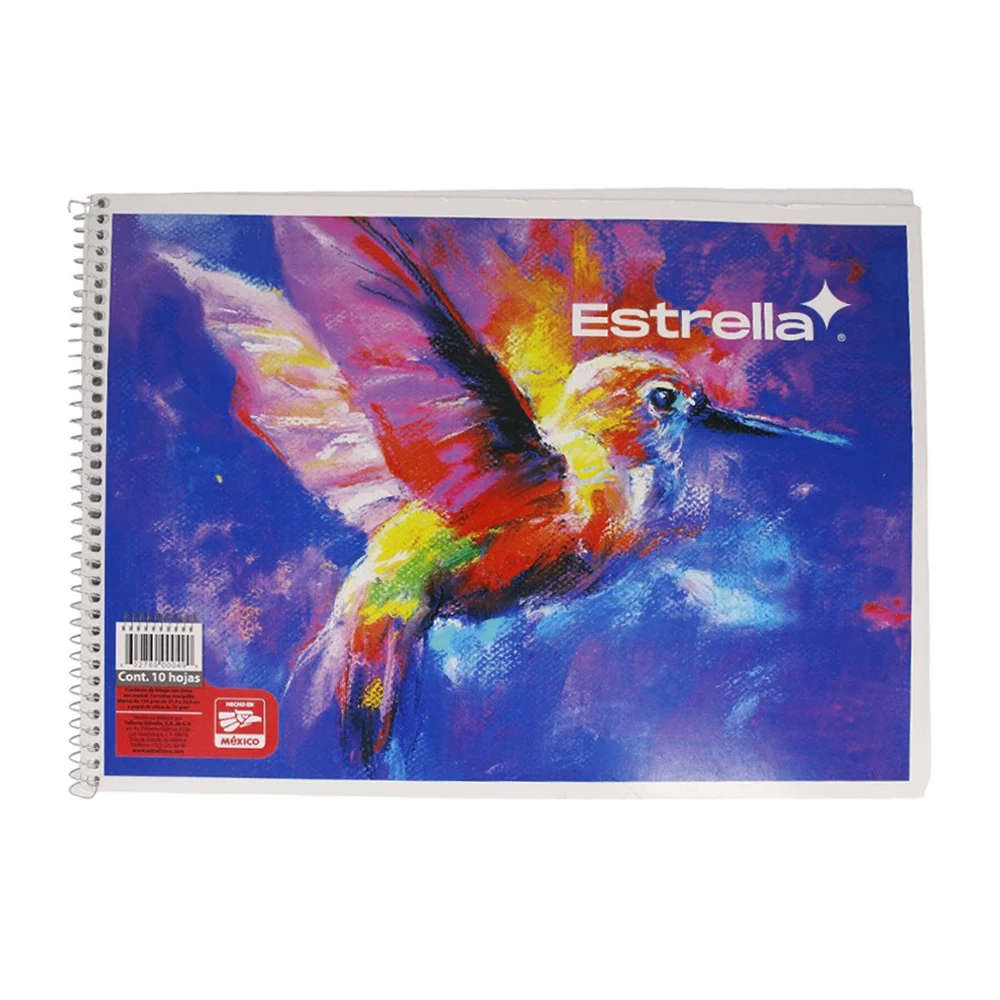 Block de dibujo marquilla con espiral metálico 10 hojas 31.9x22.9cm, variedad de diseños / 0049