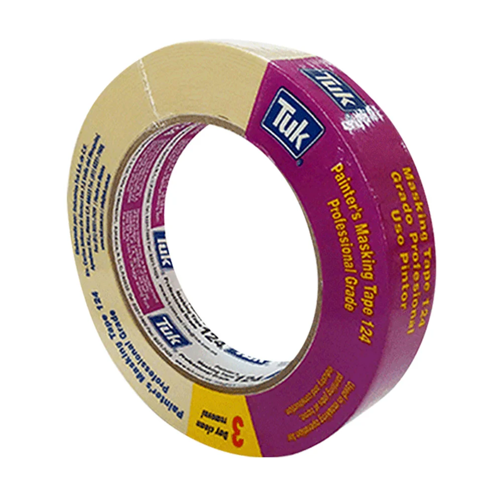 1pza Cinta adhesiva tuk masking tape grado profesional con 50m y 1.8cm de ancho, para pintor / 124 / 102409