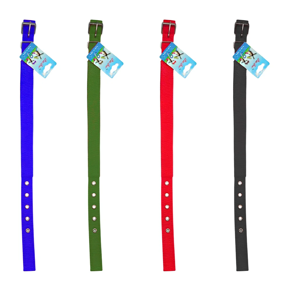 Collar mediano de tela para mascotas ajustable 56x2.5cm, variedad de colores / o016