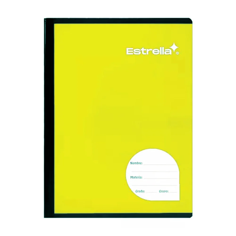 Cuaderno profesional estrella cosido con 100 hojas páginas en raya, variedad de colores / 0541