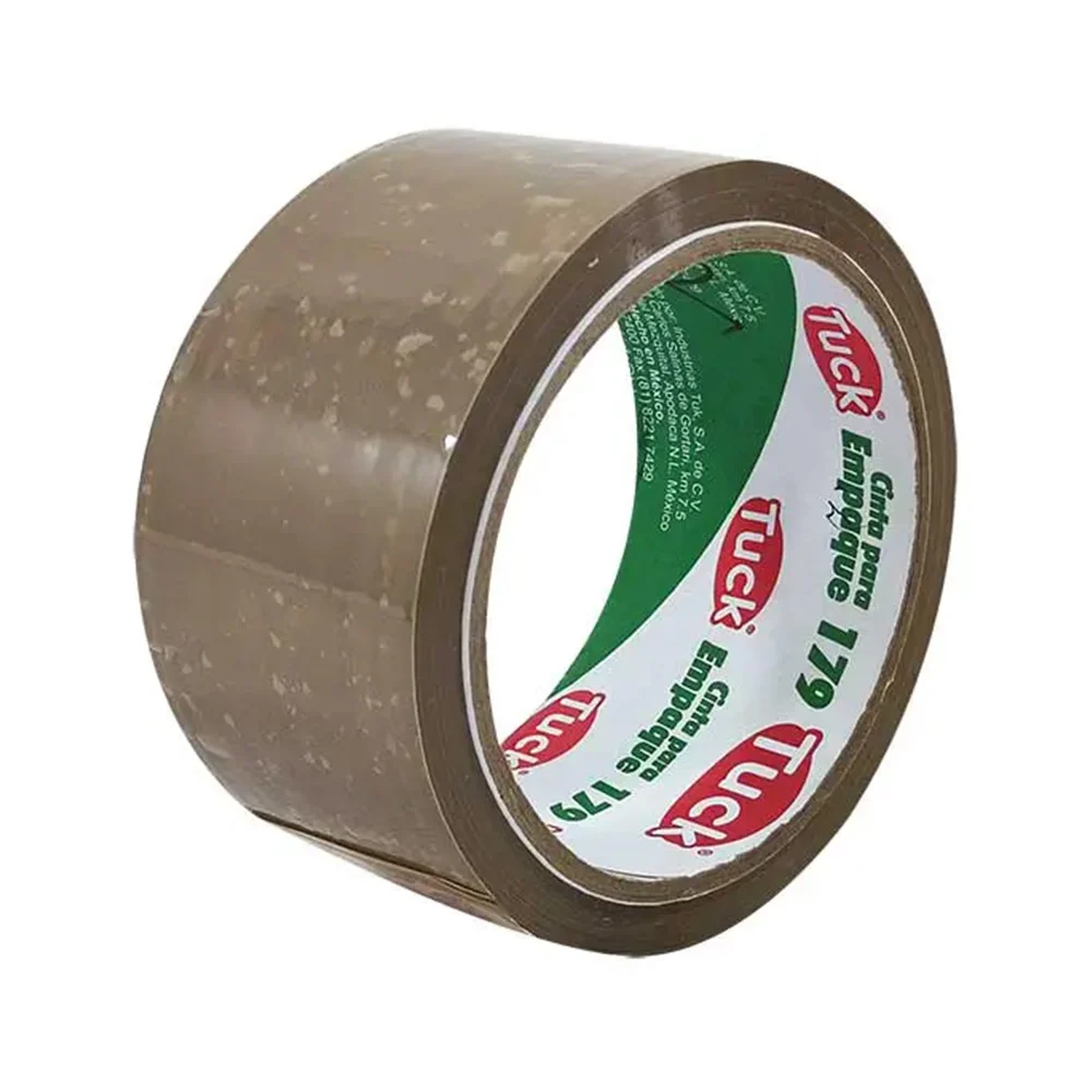1pza Cinta adhesiva canela tuck con 50m y 4.8cm de ancho, para empaque / 179 / 005147