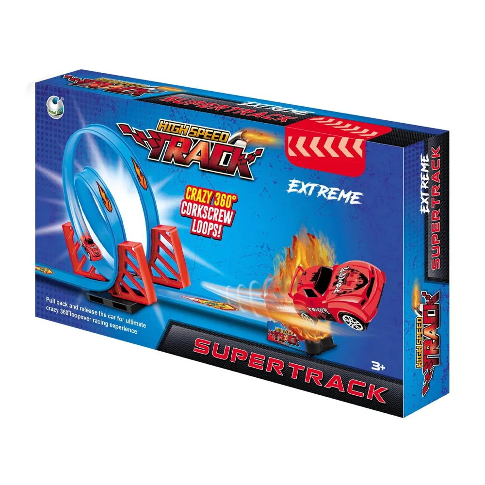 Juguete pista de carreras giros de 360°...