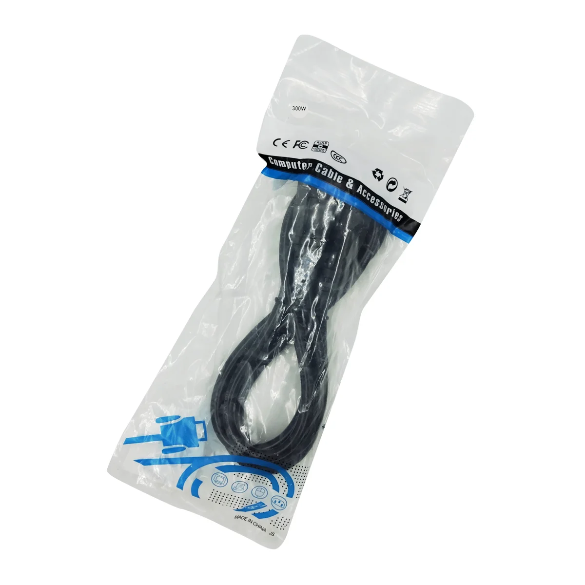 1pza Cable trifásico para alimentación de cpu, monitor o fuente de poder, 300w / 01424