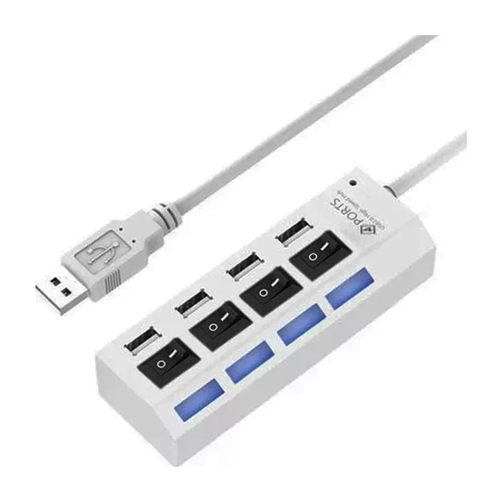 Hub usb 3.0 / concentrador de interruptor con 4 puertos usb-switch led / on teck / 01531