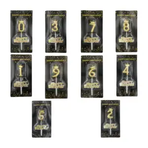 1pza blíster con una vela numérica para cumpleaños con decoración de …