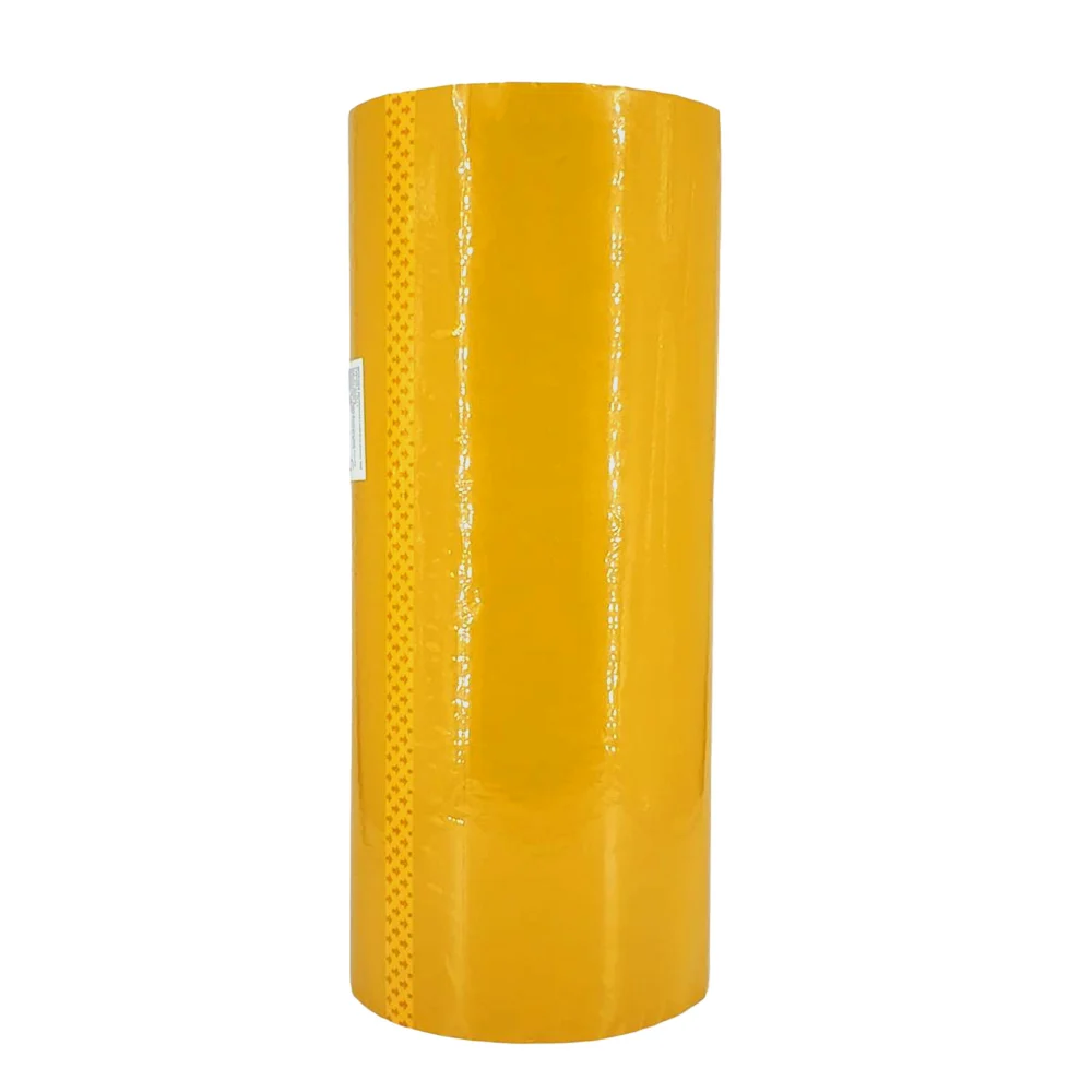 1pza Rollo cinta adhesiva amarilla de 150 metros con 30cm de ancho / cia / made in china