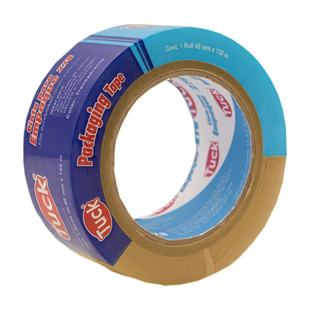 1pza Cinta adhesiva acrílica canela tuck con 150m y 4.8cm de ancho, para empaque / 278 / 257812