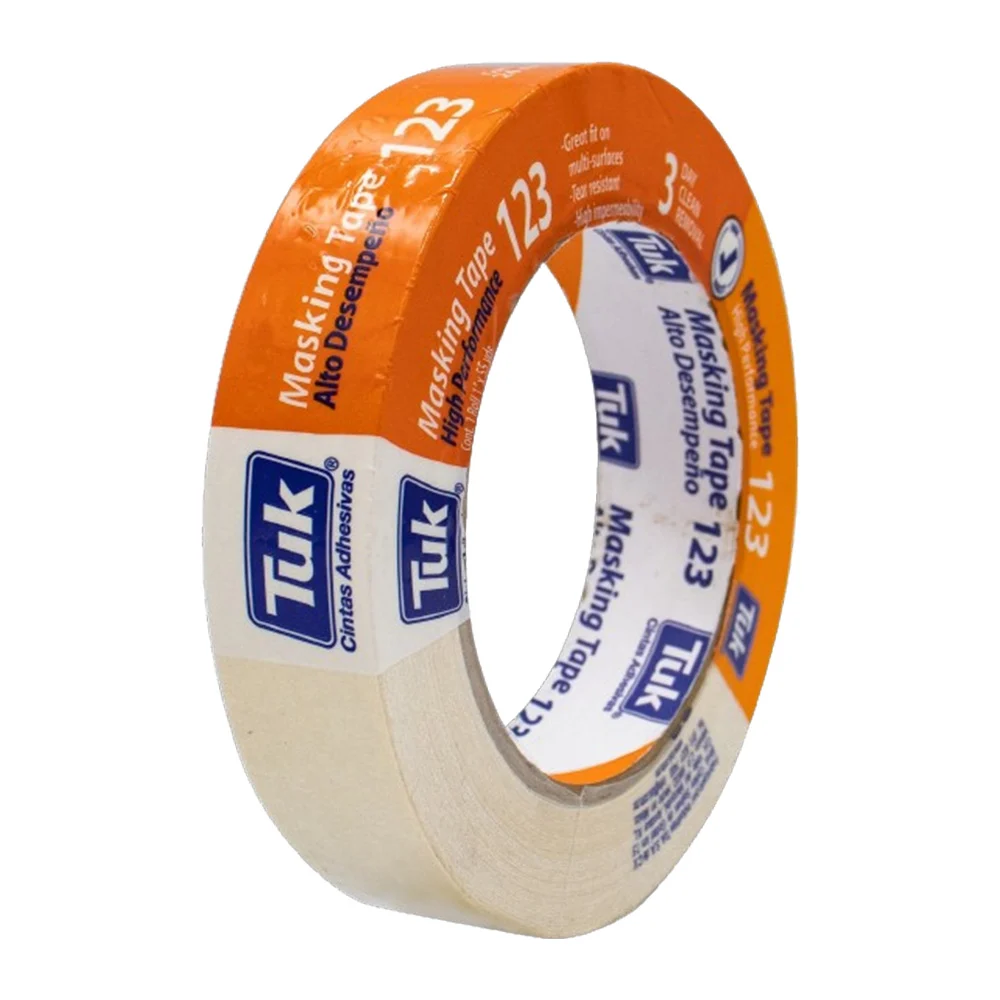 1pza Cinta adhesiva tuk masking tape de alto desempeño con 50m y 2.4cm de ancho / 123 / 102301