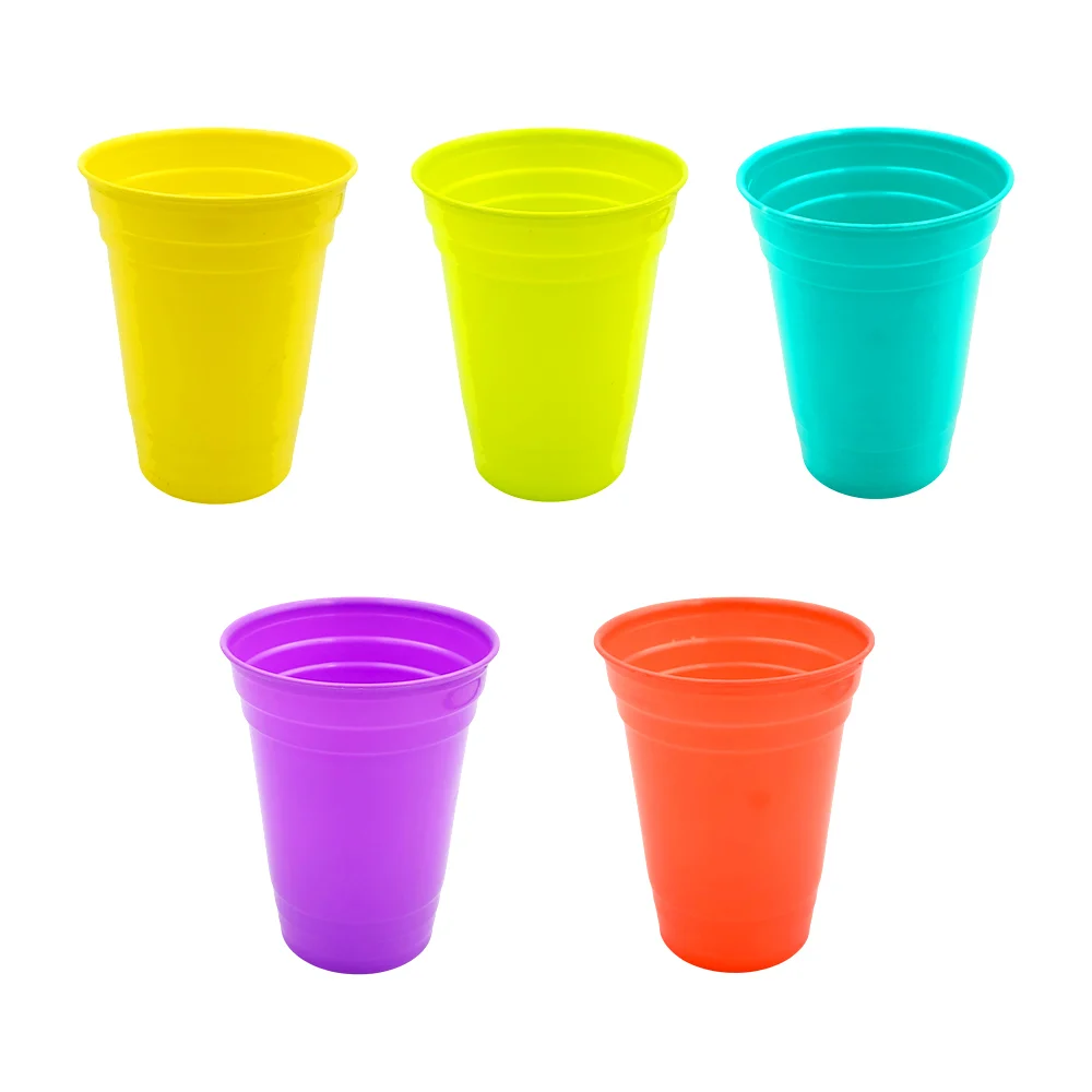 Vaso de plástico opaco grande, con relieve de líneas, variedad de colores / vaso ximena grande