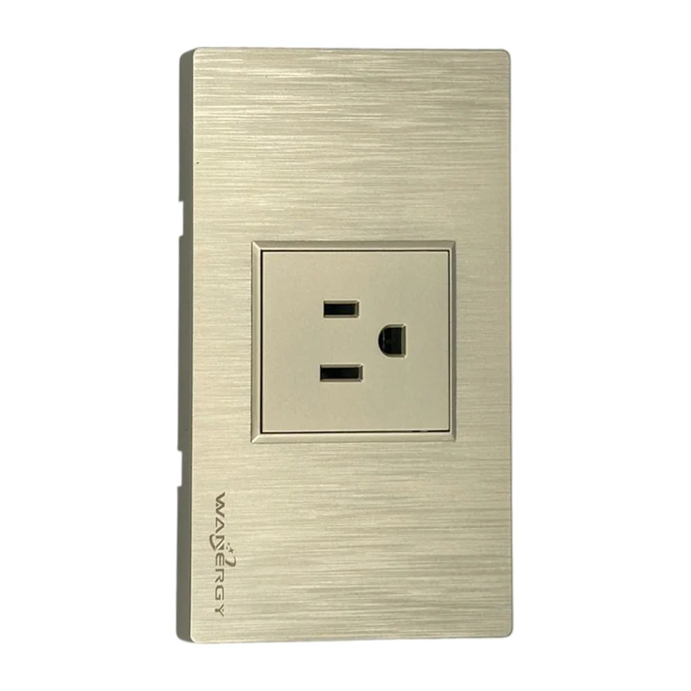 Placa wanergy de 1 contacto sencillo en módulo dorado mate / 05248