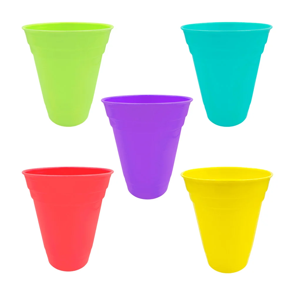 Vaso de plástico jumbo con relieve de líneas, variedad de colores lisos / 058107 / vaso ximena jumbo