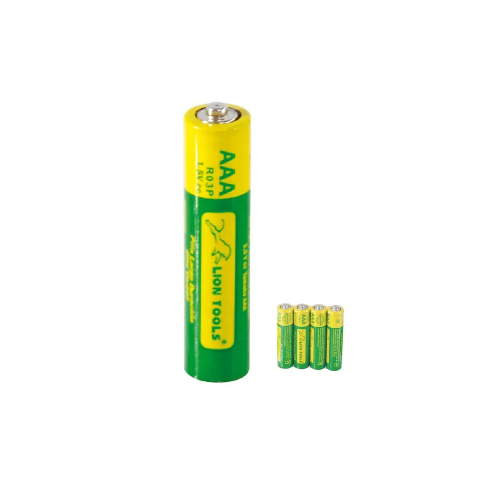 Blíster de 4 pilas aaa lion tools de zinc-carbón / 0758
