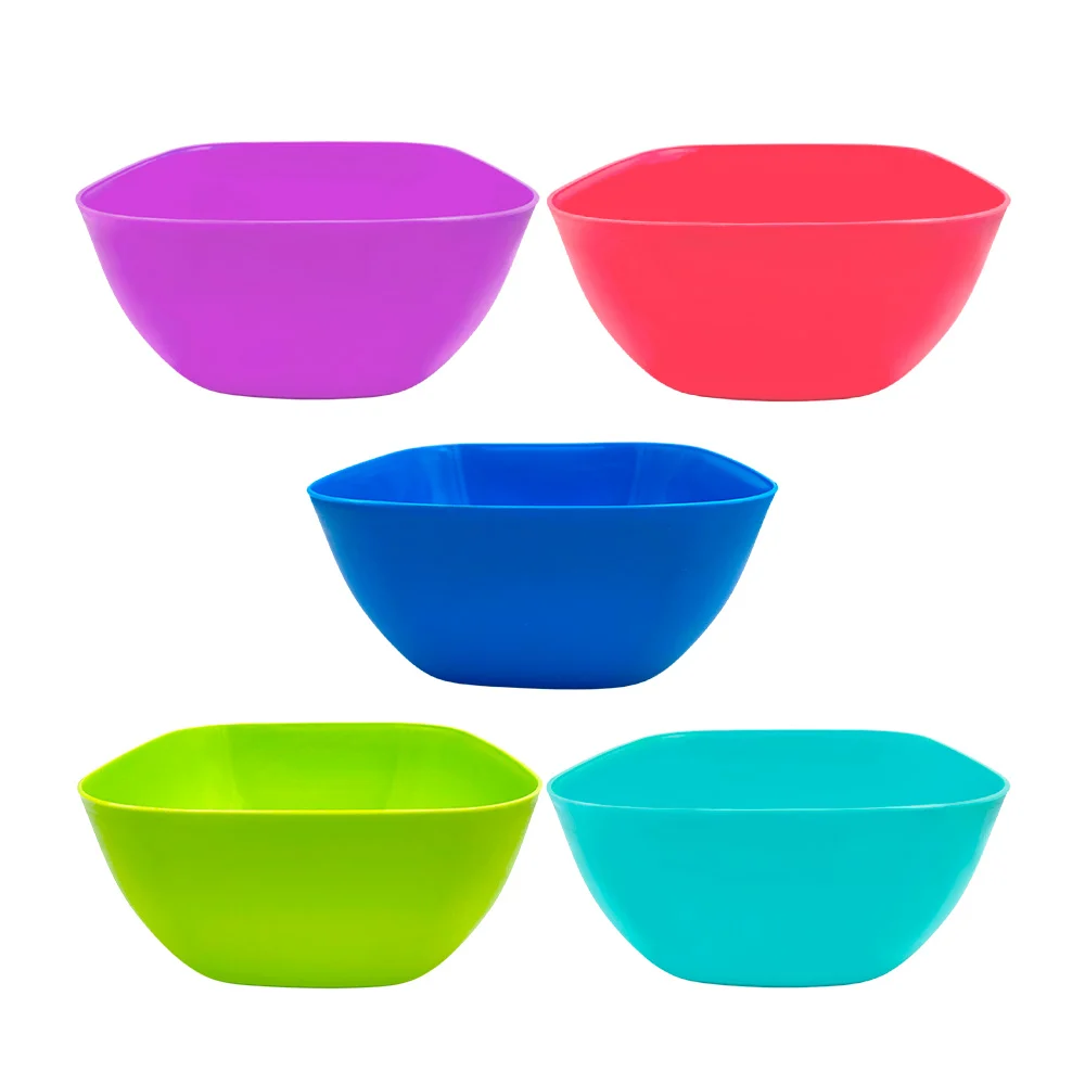 Plato - bowl ensaladera, cuadrado, grande, variedad de colores / articulos plásticos