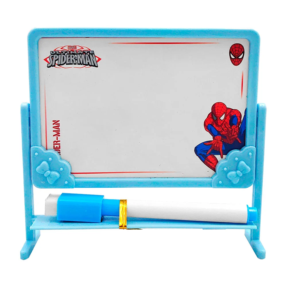 Mini pizarrón magnético del hombre araña con plumón y plantilla de stickers magnéticos / 1001-2 / mini pintarrón