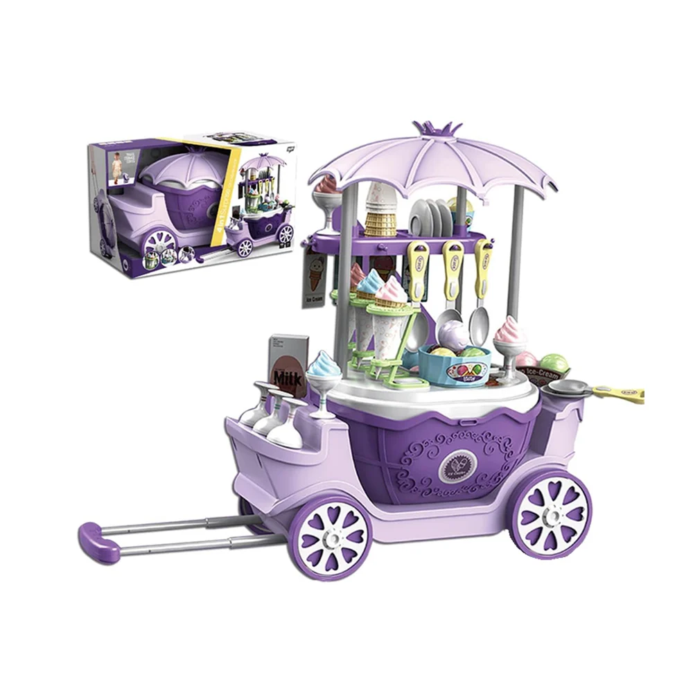 Carrito desmontable 4 en 1 con juguetes tipo heladería / helados, variedad de accesorios, 69pzas / 4 in 1 surprise ice-cream shop / 10073