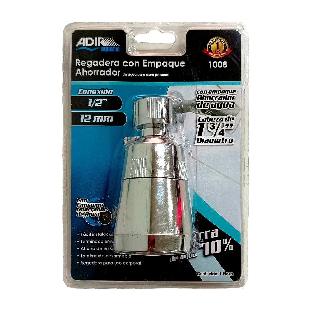 Cabezal redonda metálica de 1 3/4 pulgada para regadera / adir aquatic / 1008