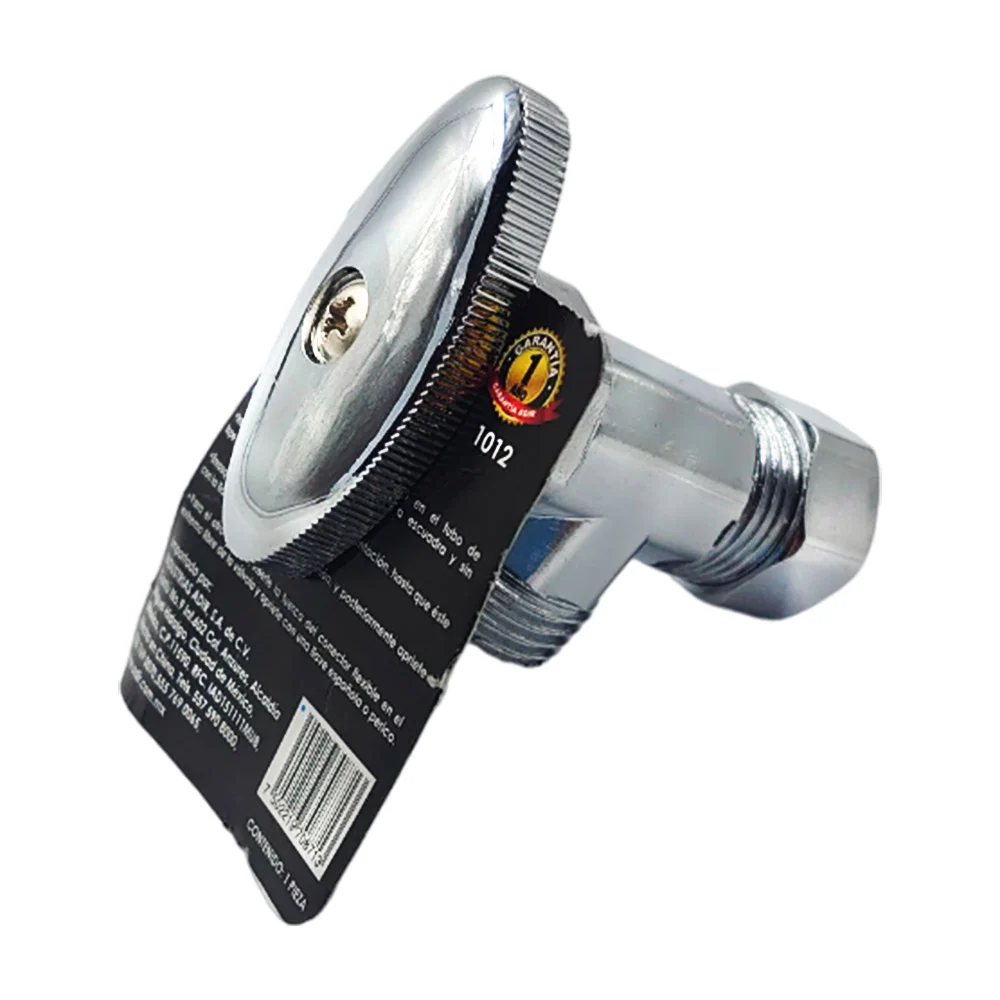 Llave válvula angular metálica de control tipo barrilito, 1/2 pulgada / 1012 / adir