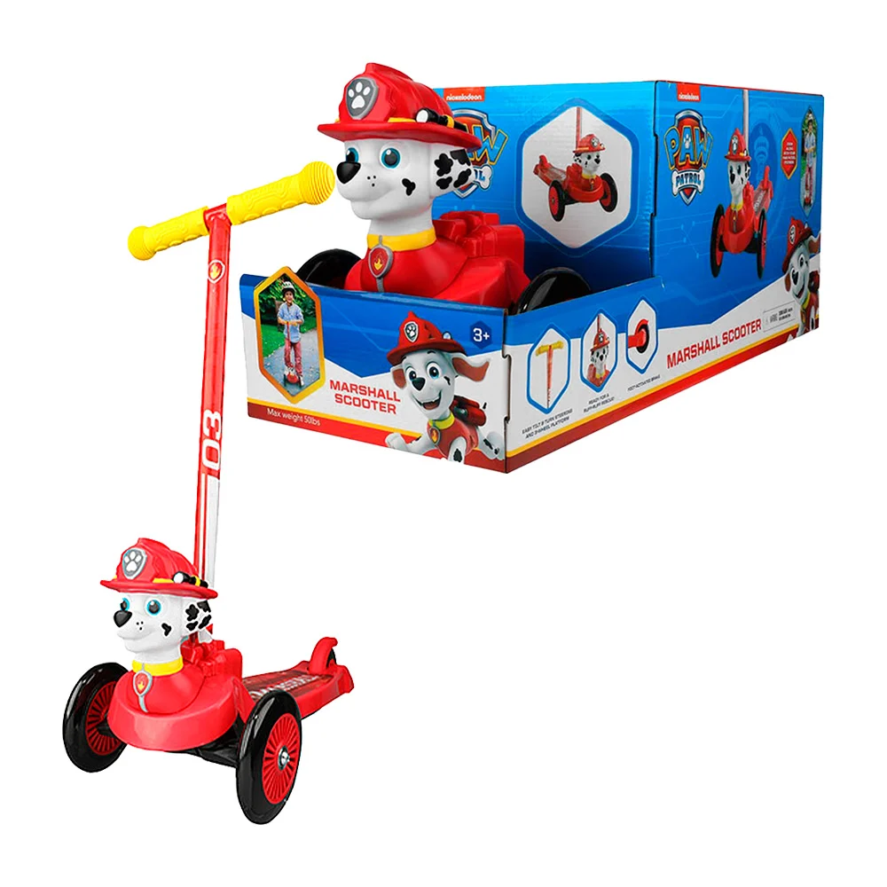 Scooter infantil 3d con luz y diseño de marshall - paw patrol / 10318