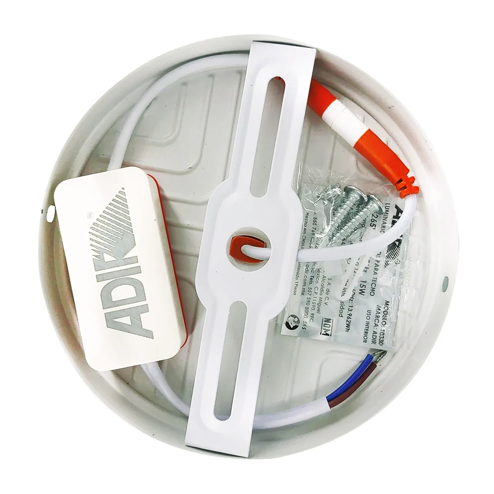 Panel led pequeño redondo de 12cm en forma de panal con luz blanca para techo, 15w / adir premium / 10330