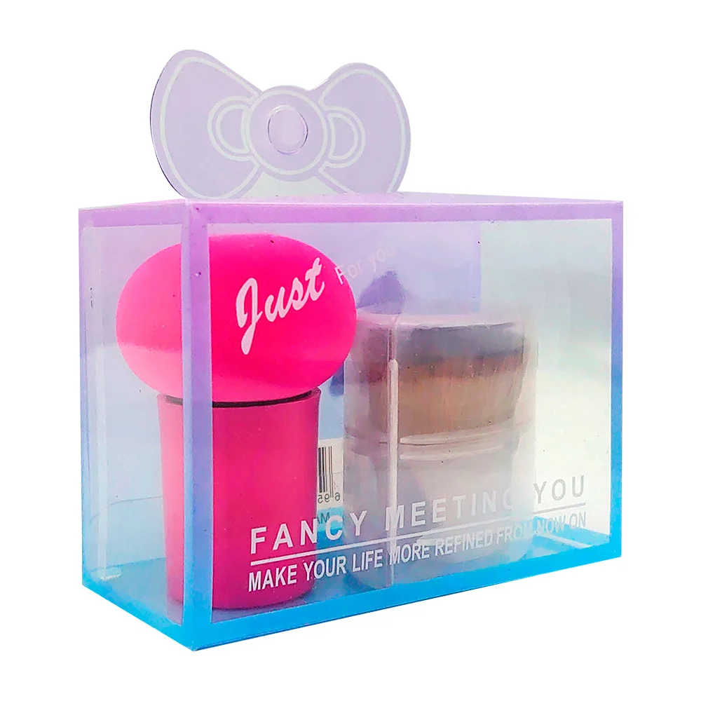 Juego de brocha kabuki y esponja de maquillaje / just for you / s357 / 10387