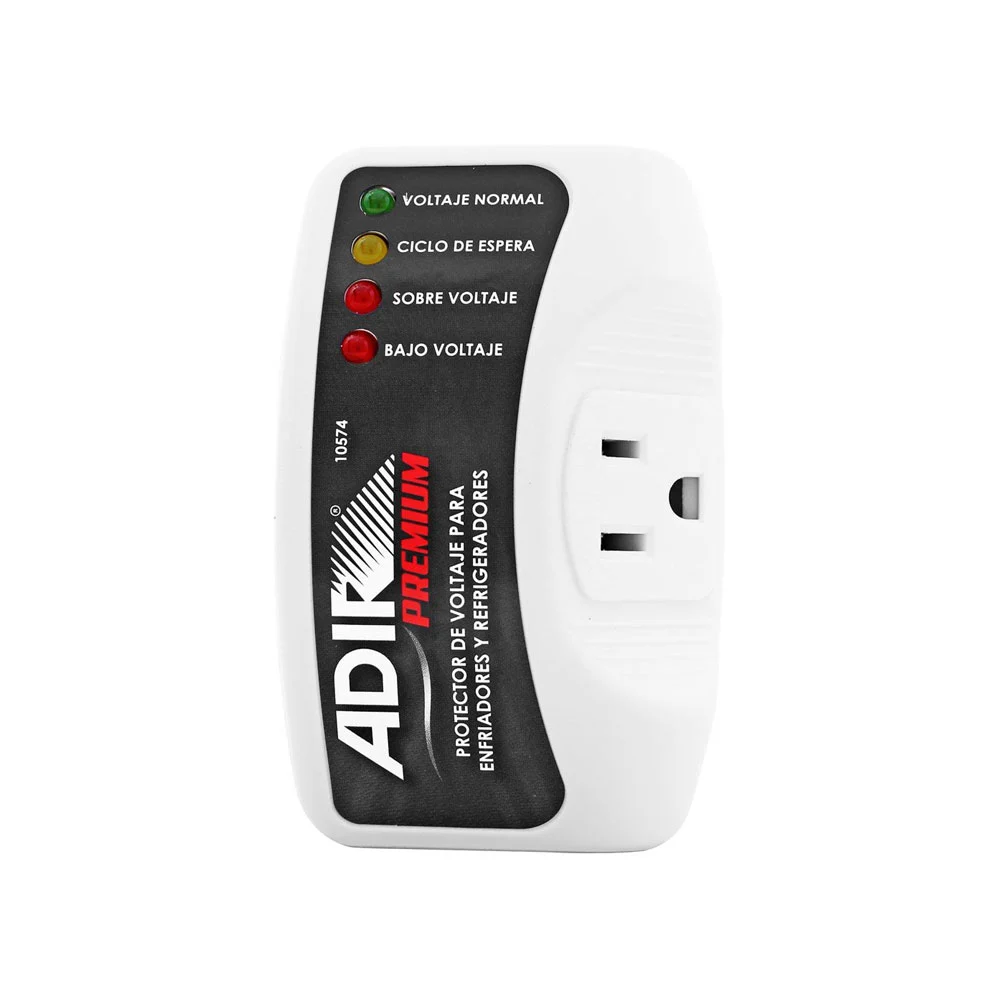 Protector de voltaje contra sobretensiones con rango 90-140v para electrodomésticos / adir premium