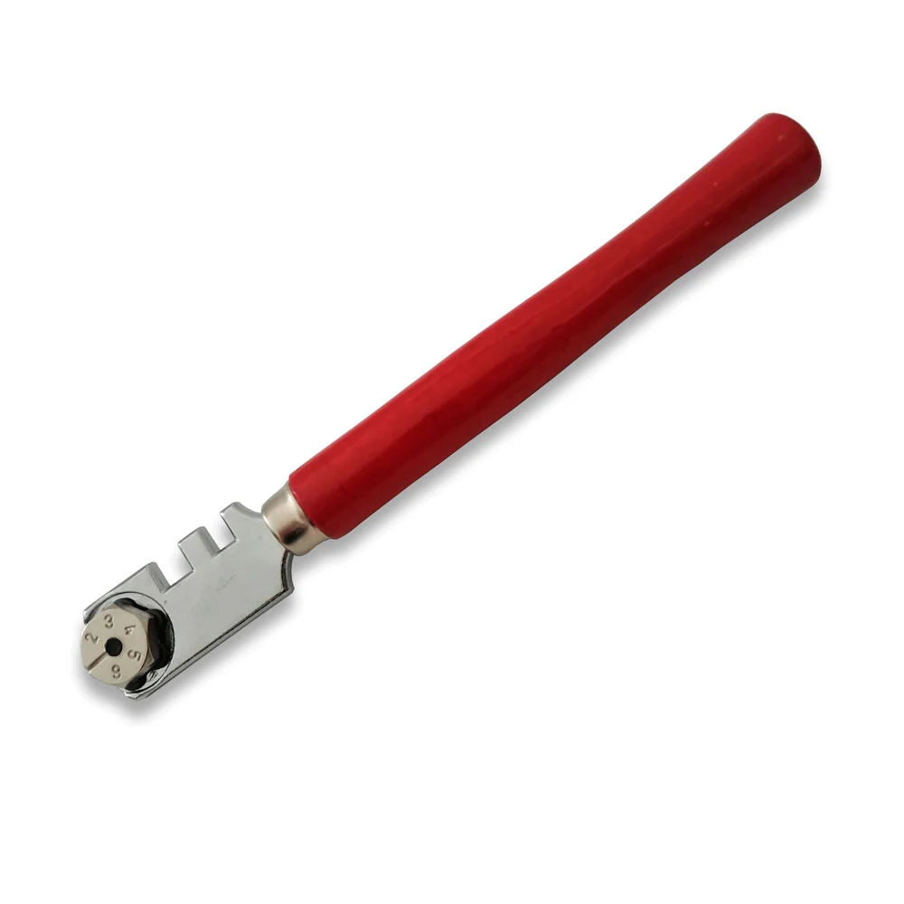 Cortador de vidrio tipo alemán aksi con 6 cuchillas, 5 pulgadas - 127mm / 107402