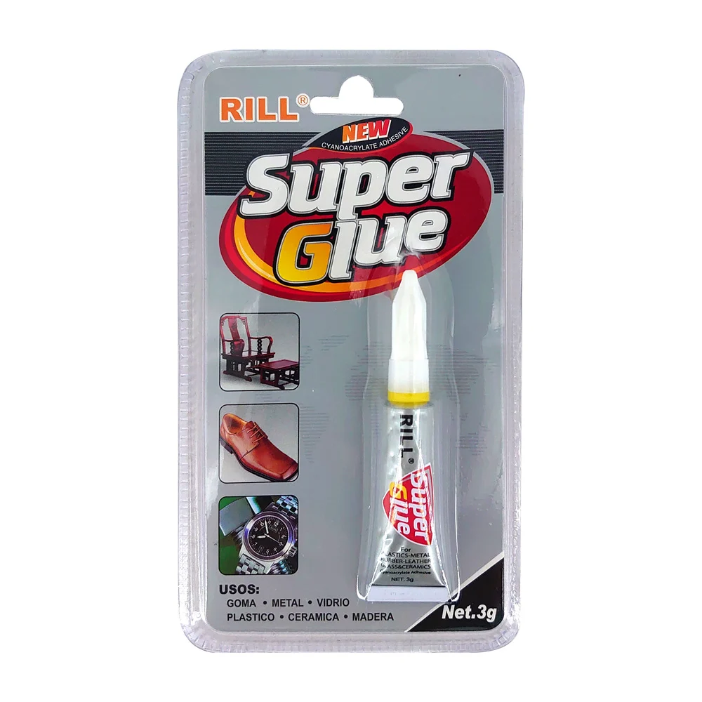 Blíster de pegamento líquido en gotero 3g / super glue / 10892