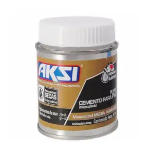 Pegamento cemento aksi de secado rápido para pvc, bote de 90ml con ap…
