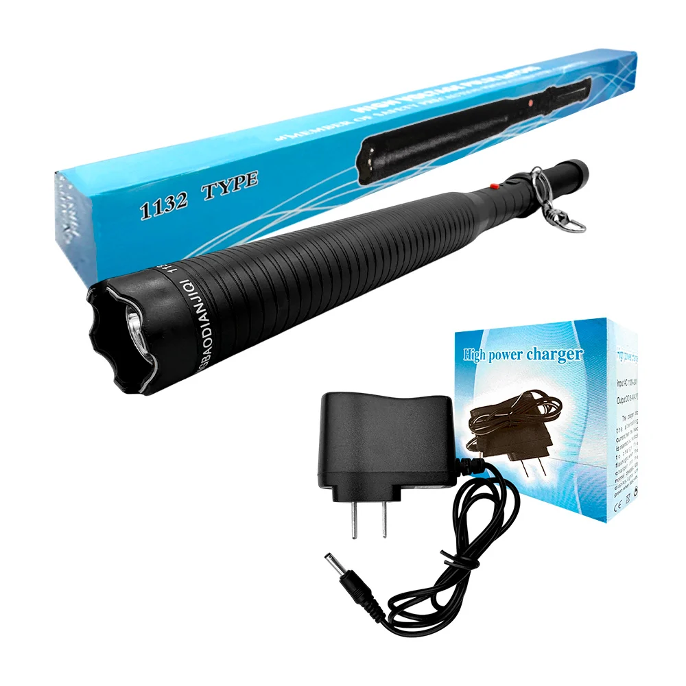 Bastón táctico con lámpara y teaser de alto voltaje, 50cm, 1132 type / 510-fz / 11-0121