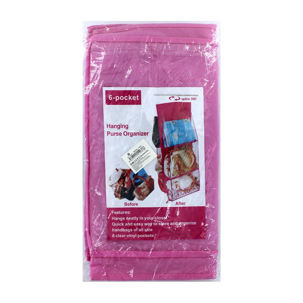 Organizador colgante con 3 niveles y 6 compartimientos para bolsas de dama, variedad de colores / 11037