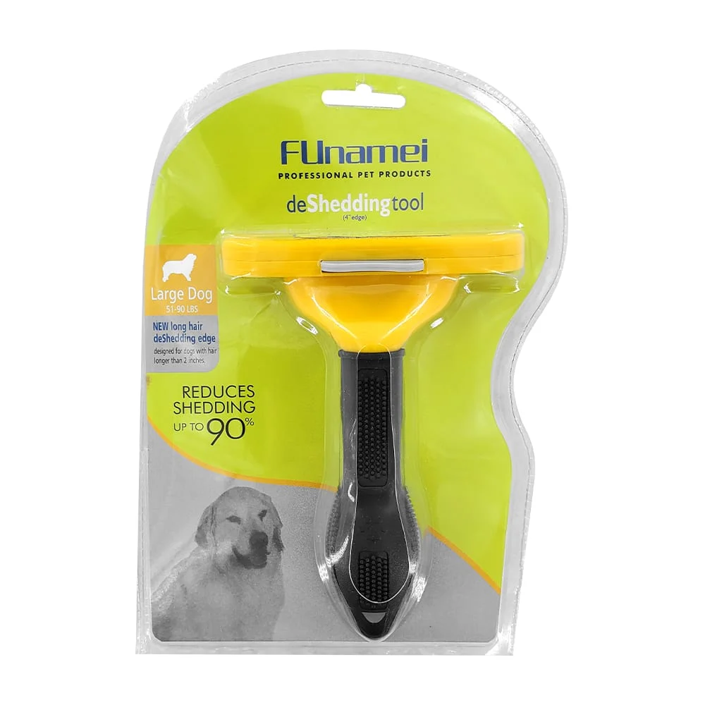 Peine grande de 4 pulgadas con removedor de pelo para mascotas, variedad de colores / funamei