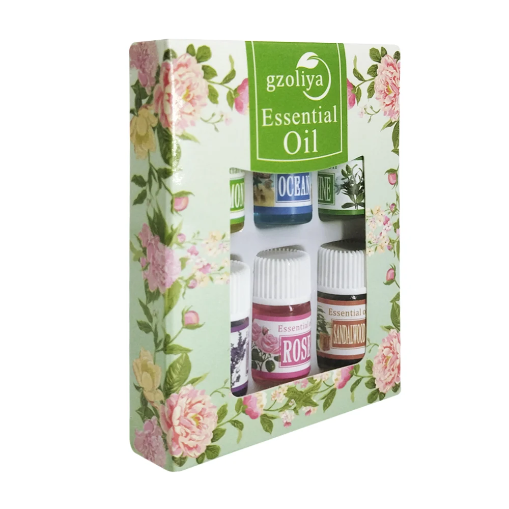 Juego con 6 esencias de aceite para humidificador, variedad de aromas / gzoliya essential oil / 11129
