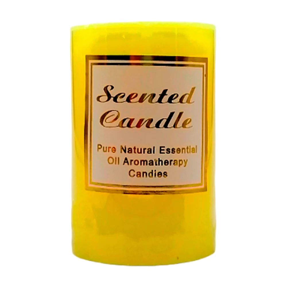 1pza Vela de cera con aroma, variedad de colores y esencias, 7.5cm / scented candle / 11180