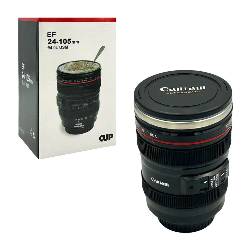 Taza termo en forma lente de cámara con capacidad 400ml / ef 24-105mm / 11193