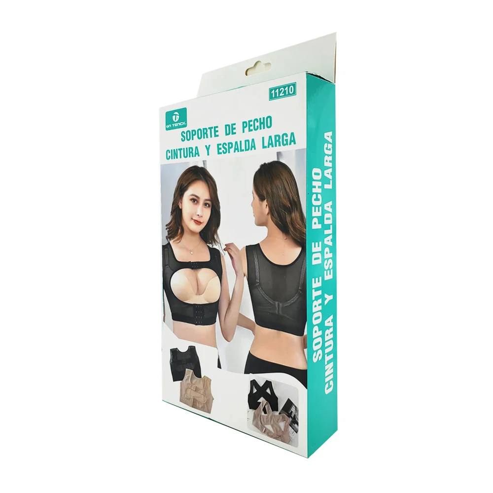 Faja con soporte para pecho, cintura y espalda larga para correcion de postura con broches ajustables, variedad de tallas y colores / on tenck / 11210