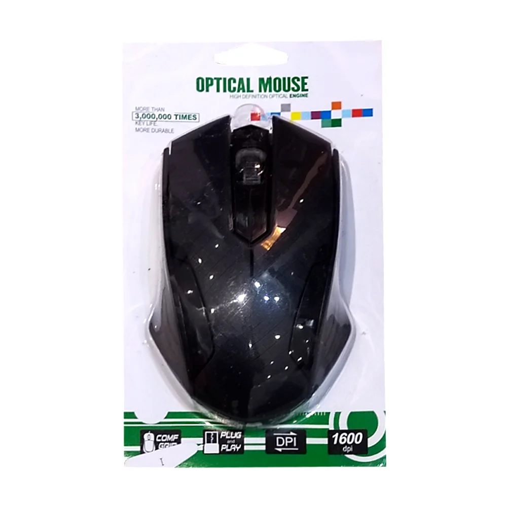 Mouse alámbrico con cable de 1.3m y 1600dpi, variedad de colores / optical mouse / ep25801