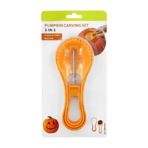 Herramienta de plástico 3 en 1 talladora de calabazas / pumpkin carvi…