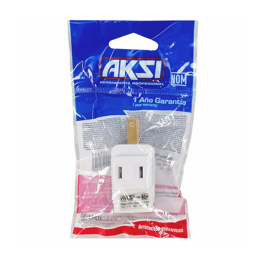 Multicontacto triple polarizado aksi con potencia 15a-125v para clavijas / 117411