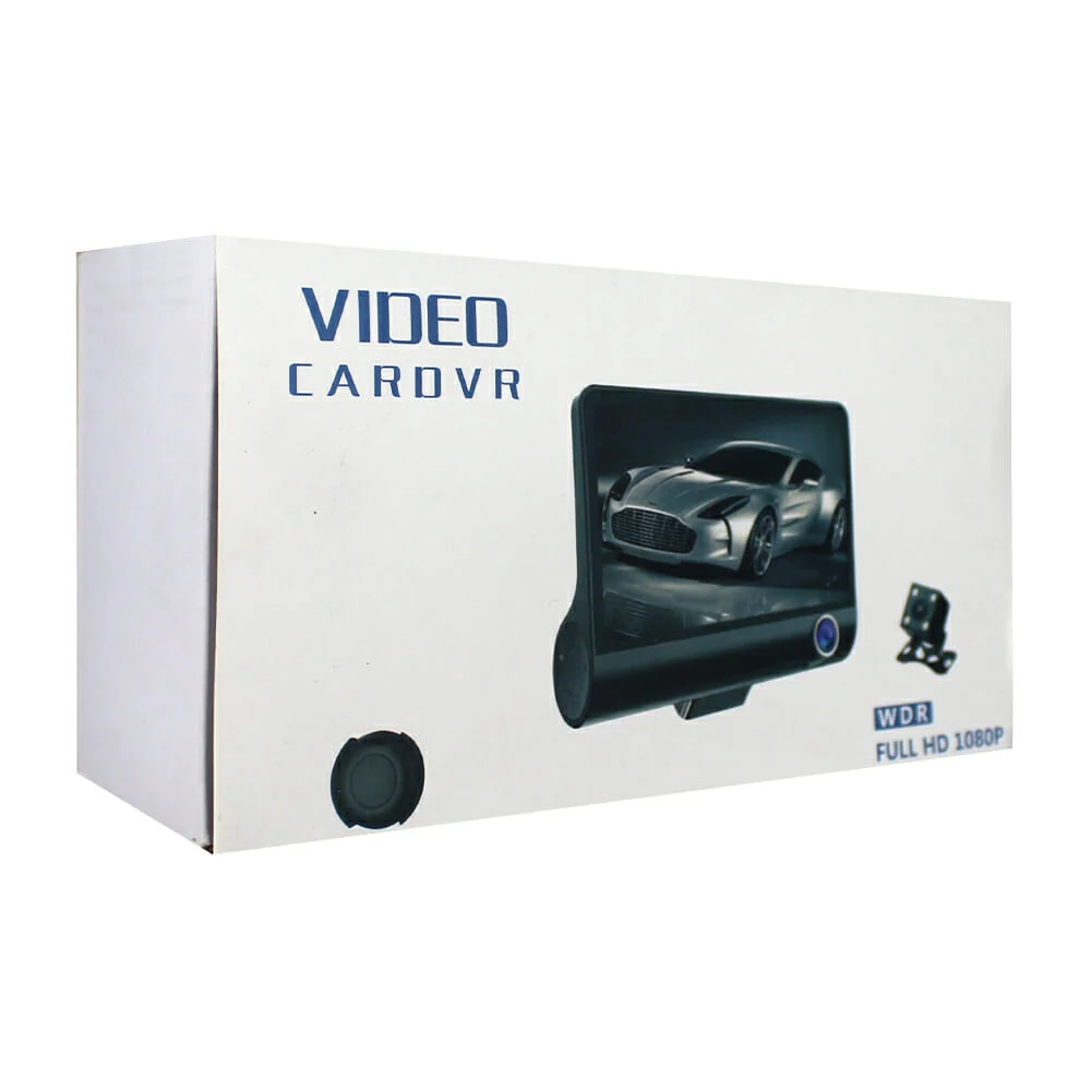 Cámara de video dvr para auto 1080p con 3 cámaras full hd y pantalla de 4 pulgadas / 11762