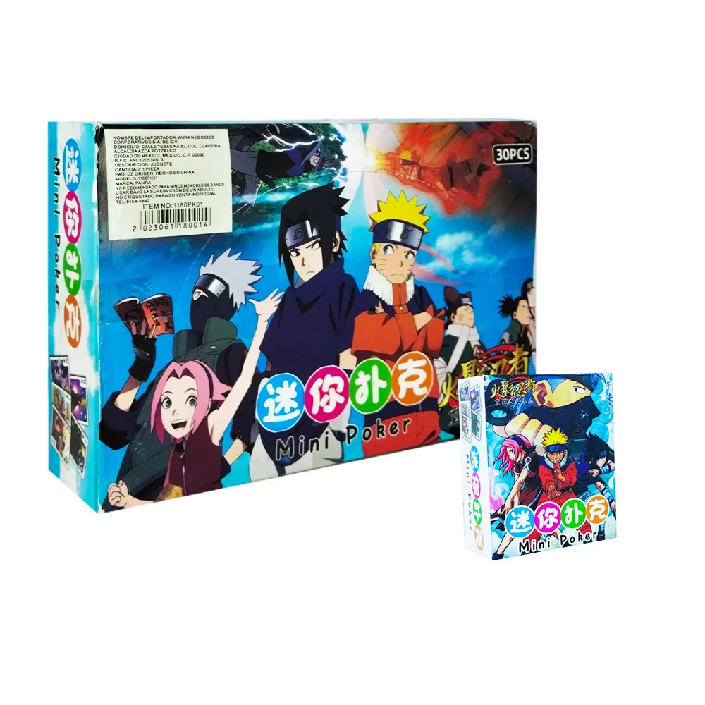 1pza Juego de cartas para mini póker con diseño de los personajes de naruto / mini póker / naruto / 1180pk10