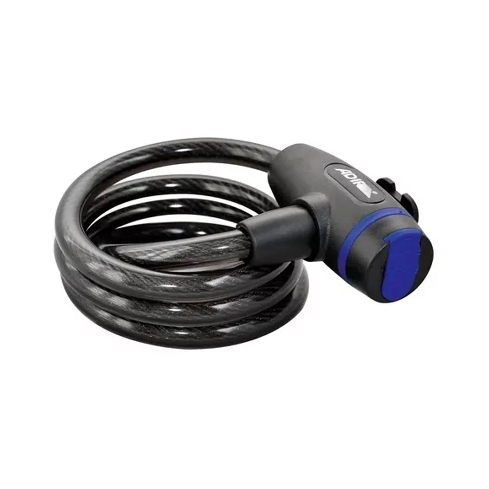 Candado de seguridad con cable flexible 100cm + juego de 2 llaves / adir