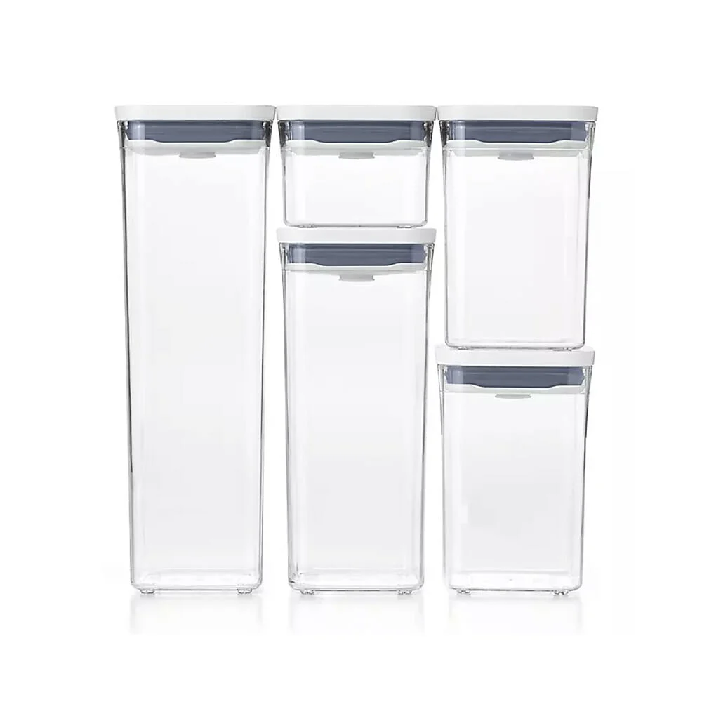 Set de 5 contenedores especieros herméticos de plástico para almacenamiento / 11836 / lu3036