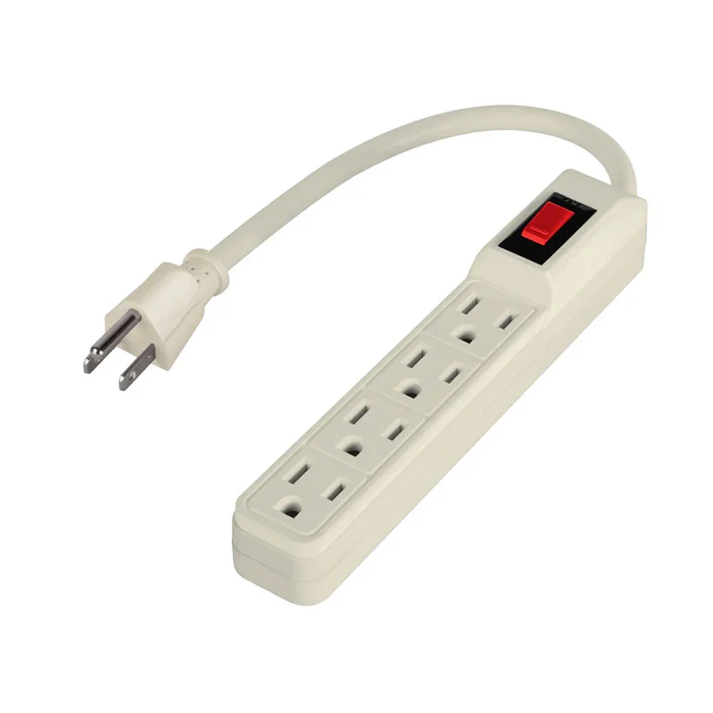 Barra multicontacto aksi con cable de 20cm y 4 tomacorrientes / 118901