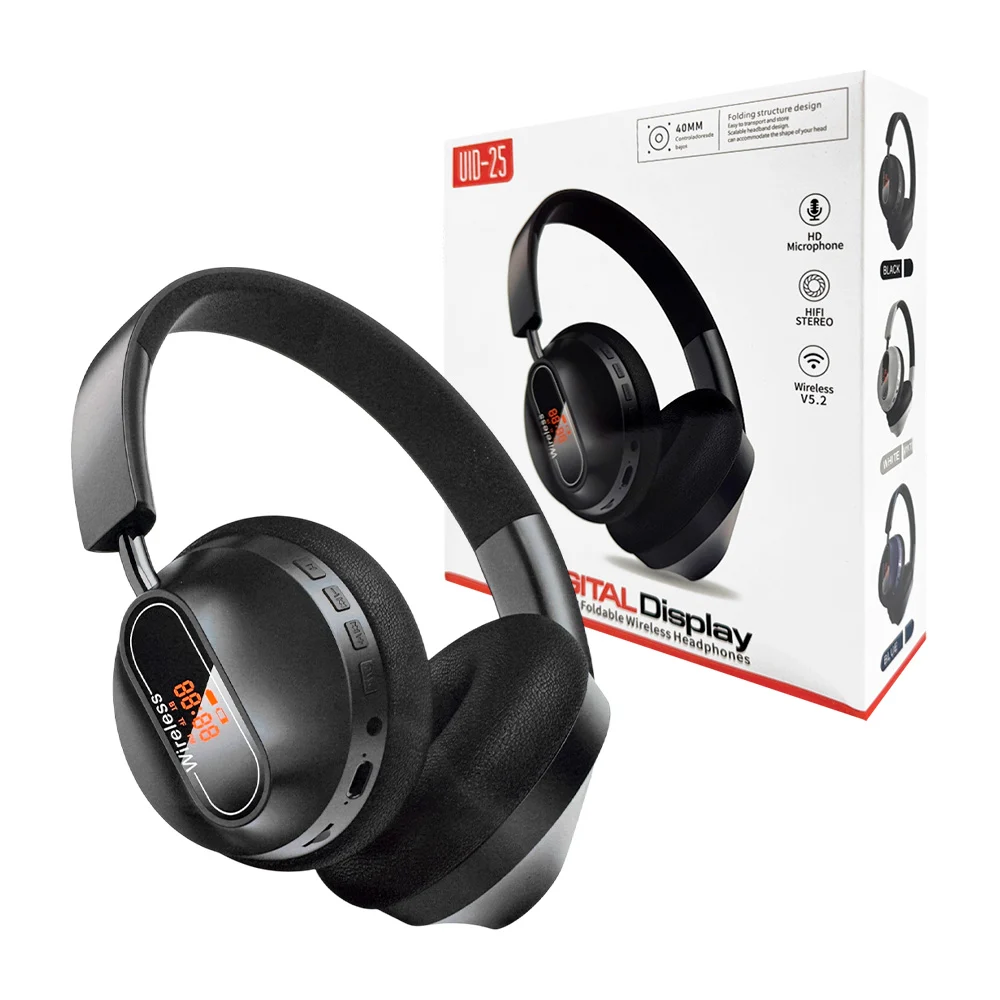 Audífonos / diadema inalámbrica bluetooth con puerto tf y pantalla digital, variedad de colores / 11945