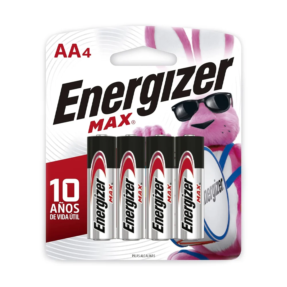 Blister de 4 pilas energizer doble aa de 1.5v / 12-2026