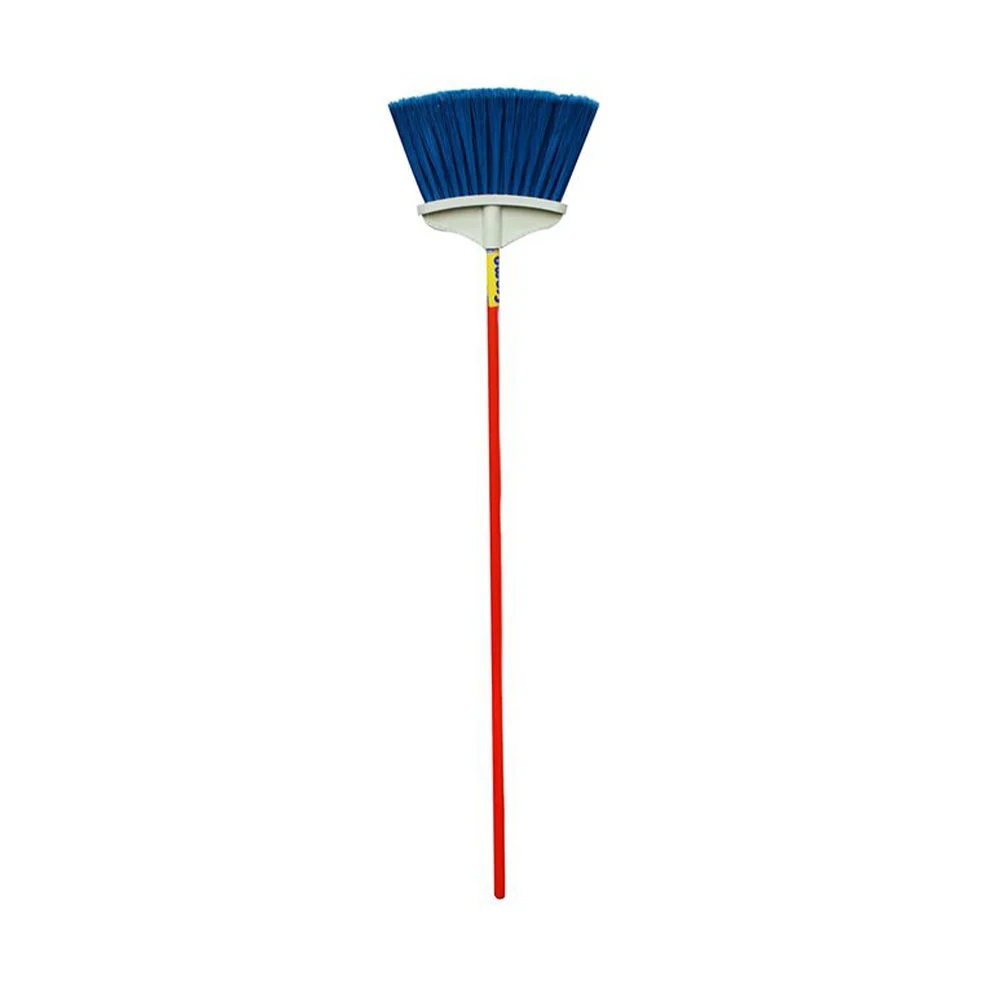 Escoba tipo abanico grande con fibras de pvc y palo de madera, 142cm / klinplus