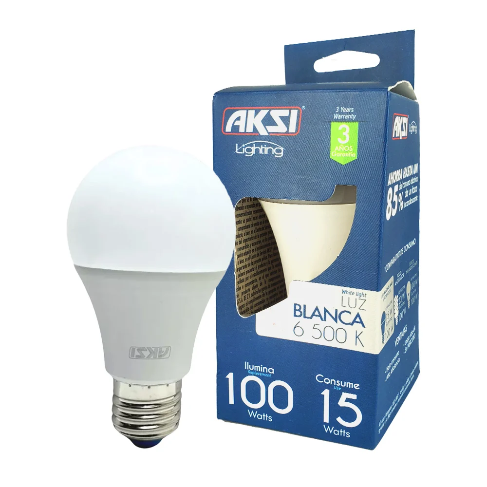 Foco ahorrador led aksi de luz blanca, 6500k, 100-15w / lighting / 120029