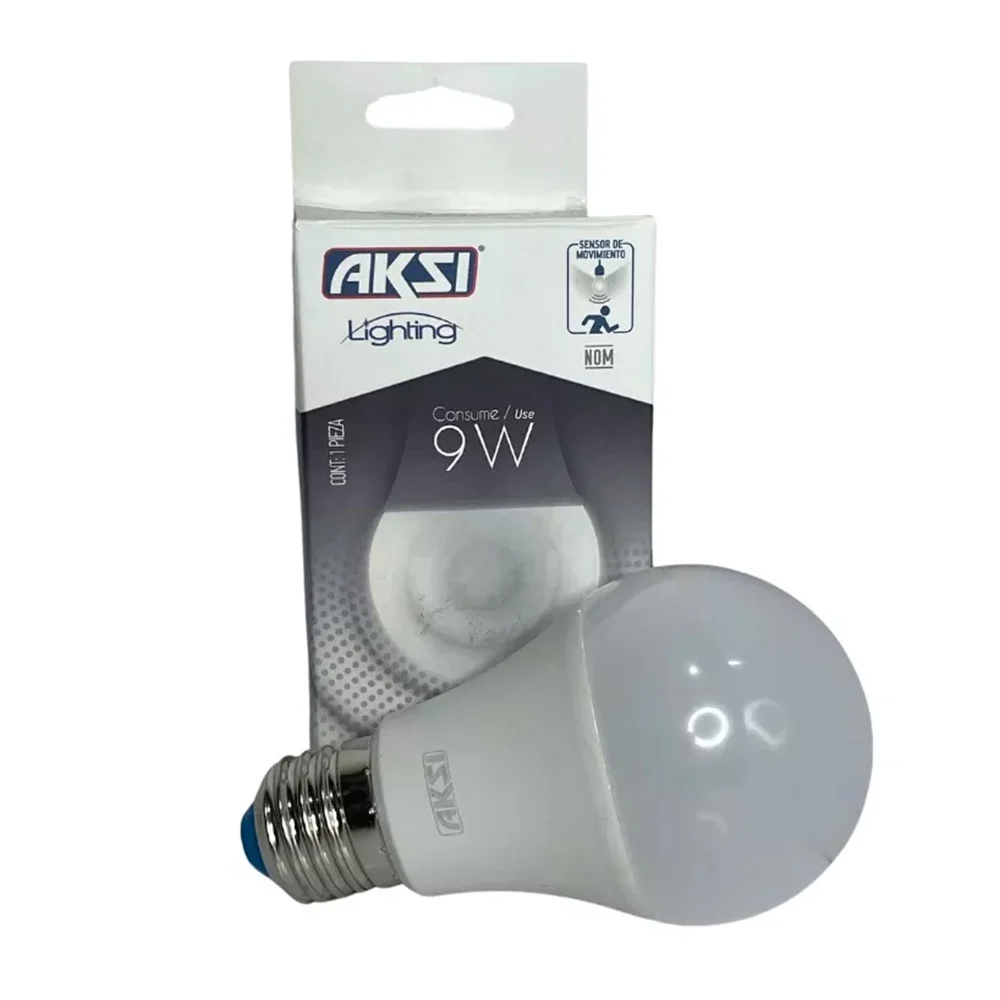Foco ahorrador led aksi de luz blanca con sensor de movimiento, 60-9w / lighting / 120901