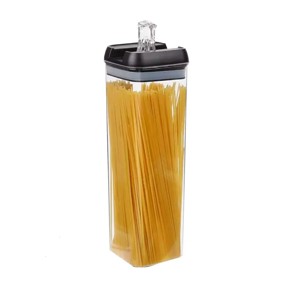 Juego con 5 tuppers - recipientes de plástico transparentes, herméticos, para almacenar alimentos / ms-2 / a-525 / food storage containerset